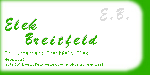 elek breitfeld business card